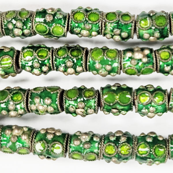 ENAMEL DRUM 8X10MM GREEN